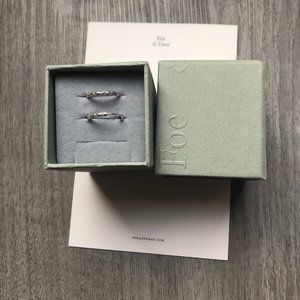 Foe & Dear 10k White Gold Florence Hoops